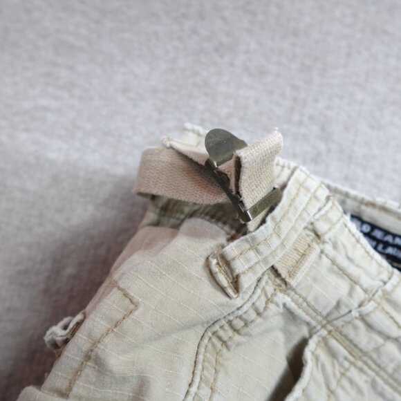 Polo Jeans Ralph Lauren Pants 30 Beige Cargo Ripstop Side Adjusters Y2K - Picture 8 of 10